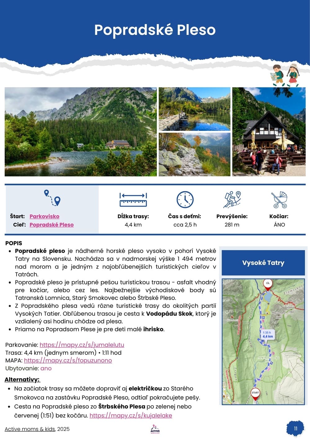 Active moms & kids - Výlety s dětmi - Vysoké Tatry - ukázka